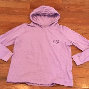 Ivory Ella Lilac Hooded T shirt Rainbow Elephant L